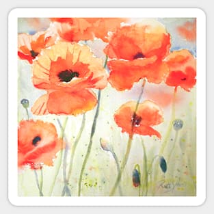 Poppy Meadow Sticker